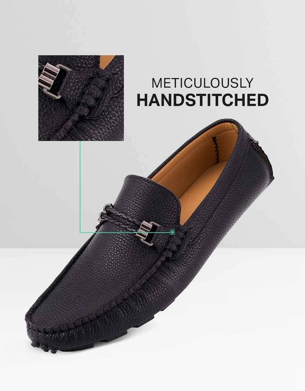 Speckled Leather Casual Loafers