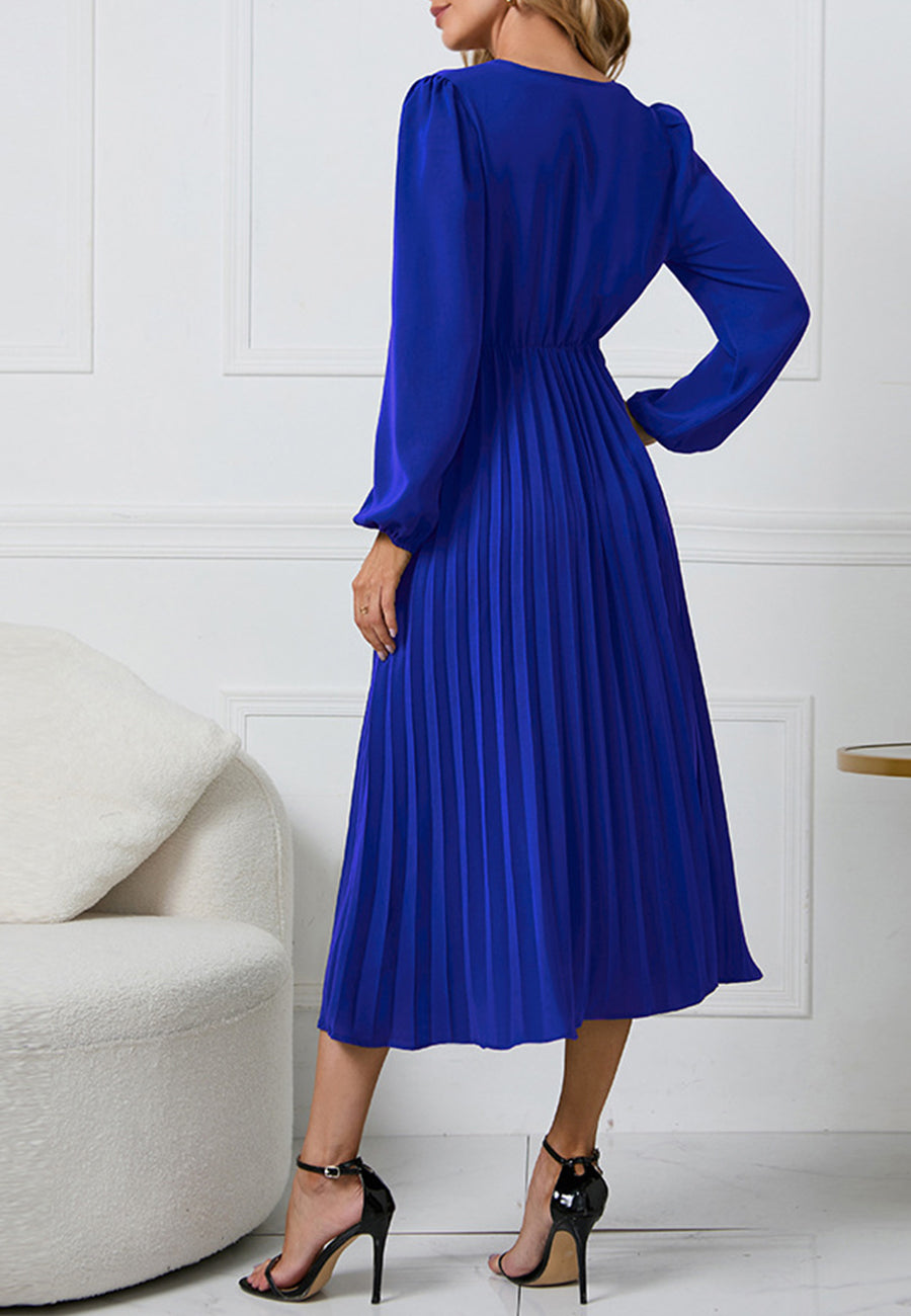 Surplice Neck Belted Dress